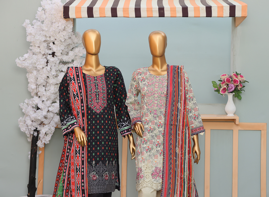 πΈ MTF Digital Printed Doria Embroidered Cotton Collection 2025 πΈ β¨ ELARA β¨