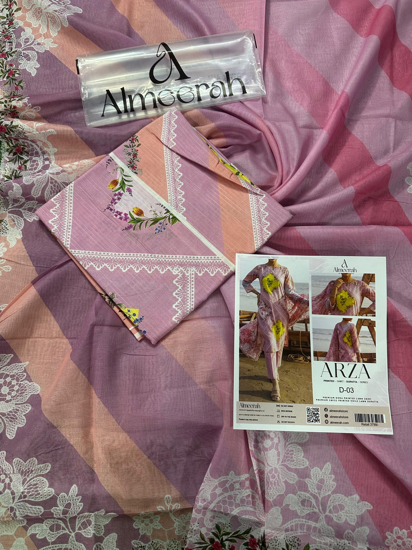 Almeerah ARZA – PRINTED D-03 2PC Premium Lawn Collection