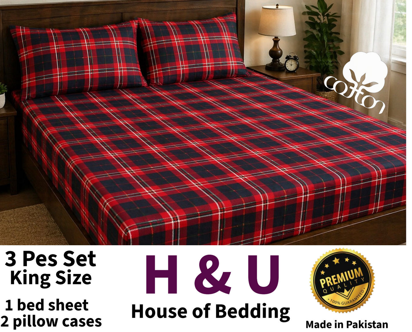 H&U Double Bed Bedsheet