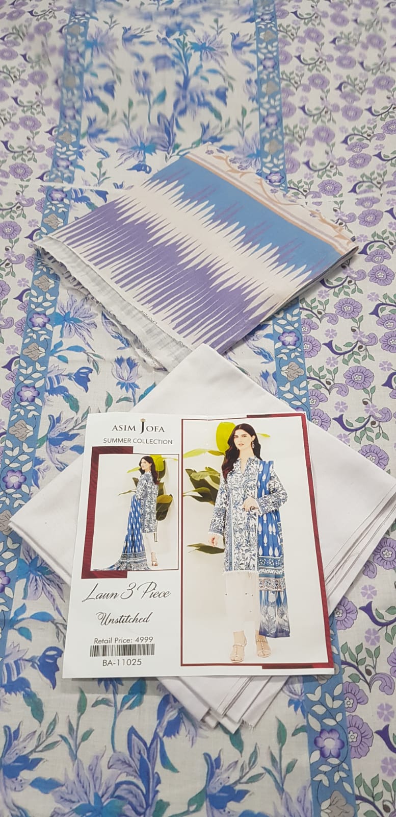 Asim Jofa Lawn Printed 3PC In Wholesale Price