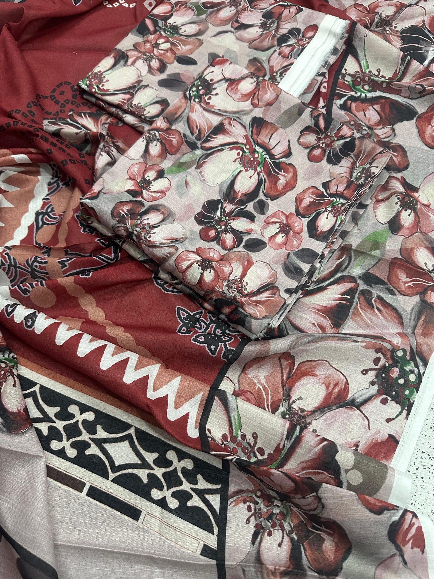 Ego Doria Lawn Unstitched AllOver 3Pcs ππ