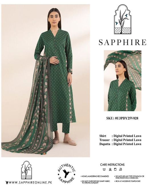 SAPPHIRE LAWN 3PCS UNSTITCHED ๐ฅ๐โค๏ธ