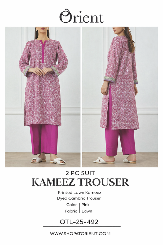 ✨ORIENT 100% ORIGINAL Unstitched Lawn 2 Piece ✨ Design: OTL-25-492