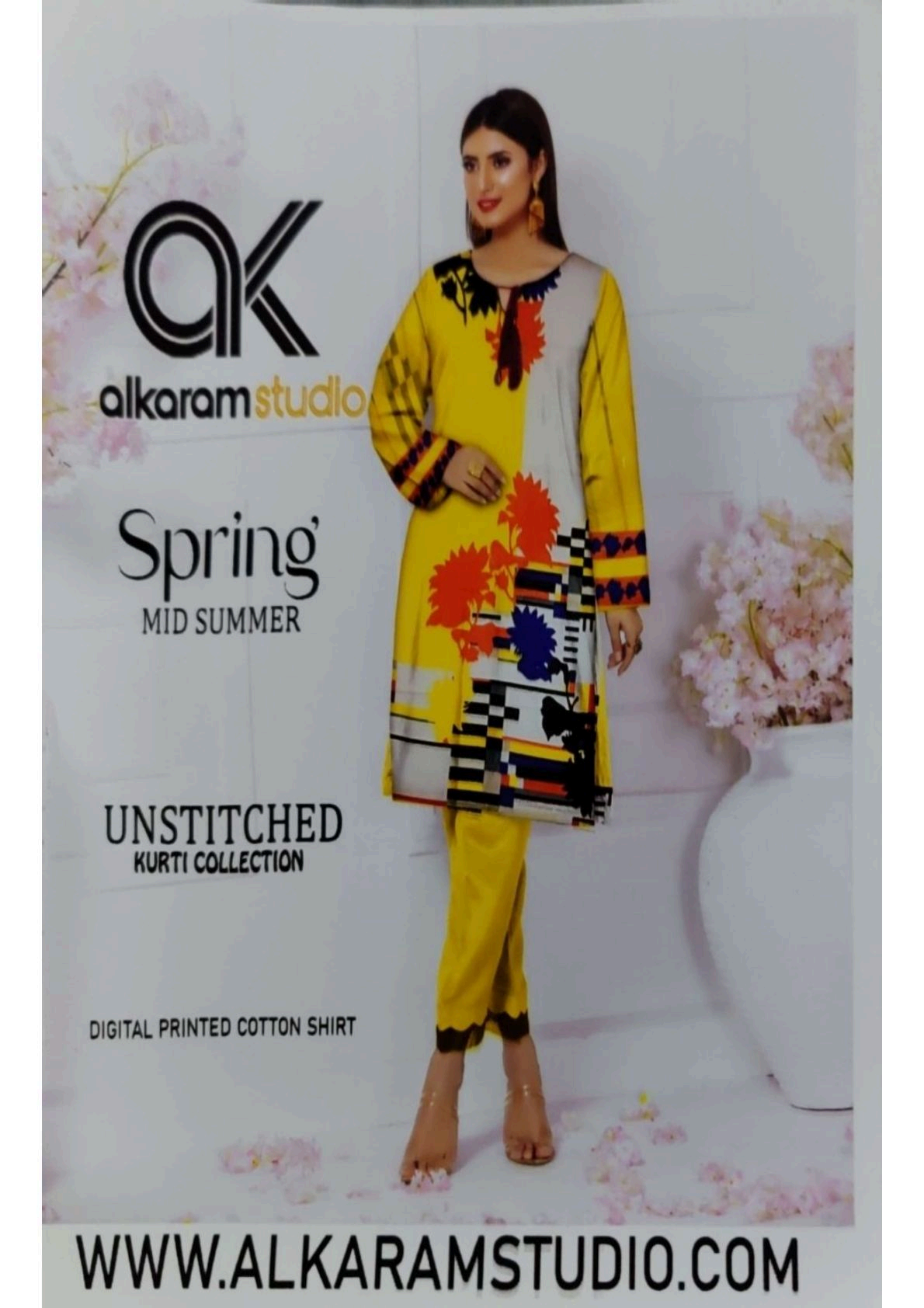 ALKARAM SHIRT PIECE KURTI LAWN COTTON πβ€οΈ