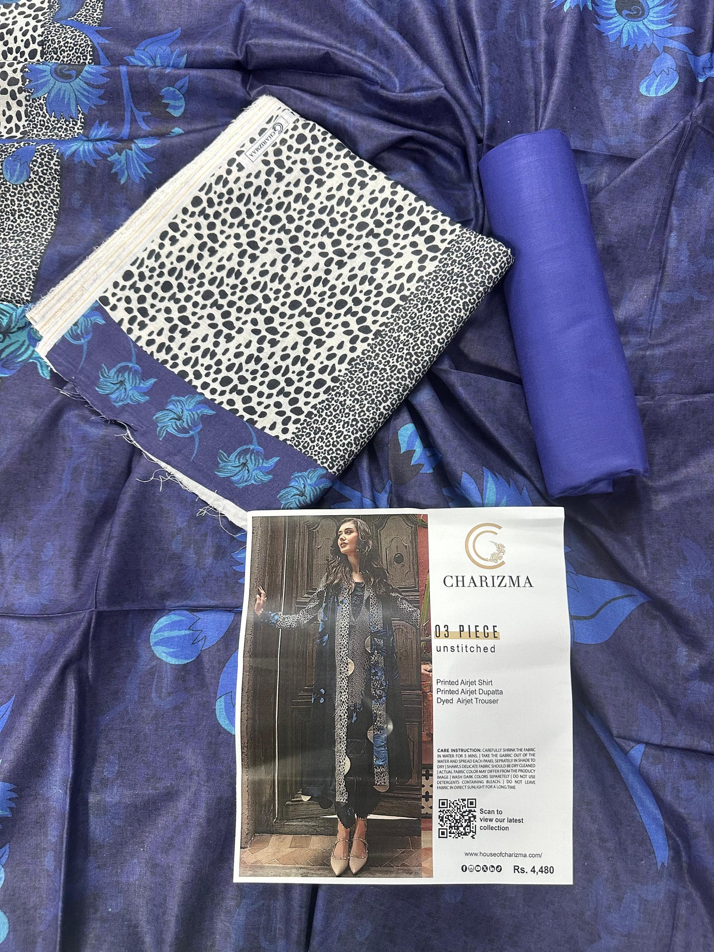 CHARIZMA LAWN COLLECTION 3 PIECE SUIT Design # 03