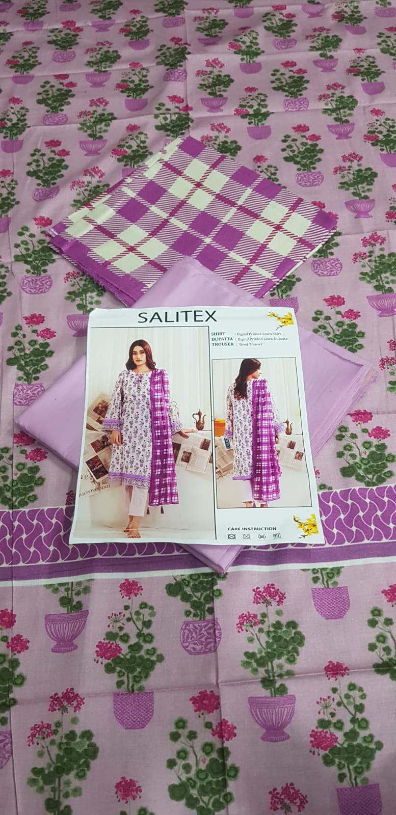 Salitex Unstitched Lawn 3P 🔥