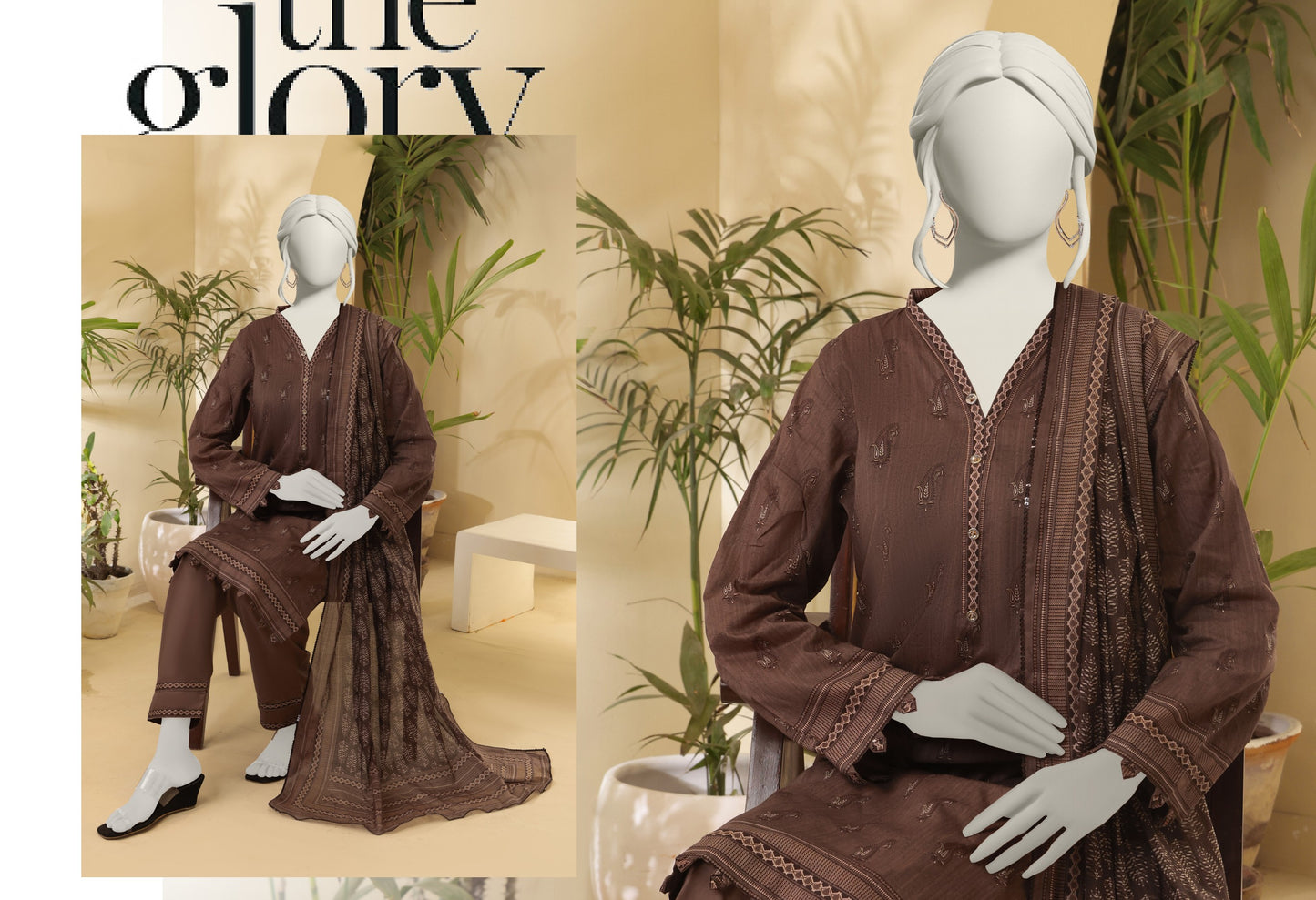 Almeerah Floral 💯% Original 3PC Unstitched In Wholesale Price
