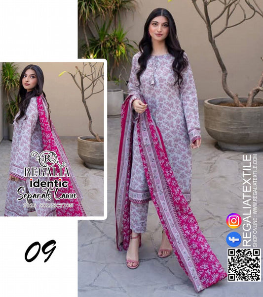 Regalia Identic Separate Printed Lawn 3P 2025 🥰💗