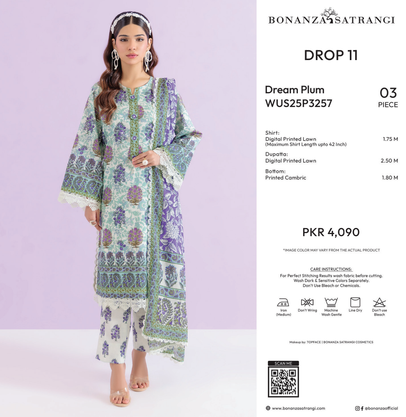 BONANZA SATRANGI Dream Plum - 3 Pc (WUS25P3257) š„ā¤ļø