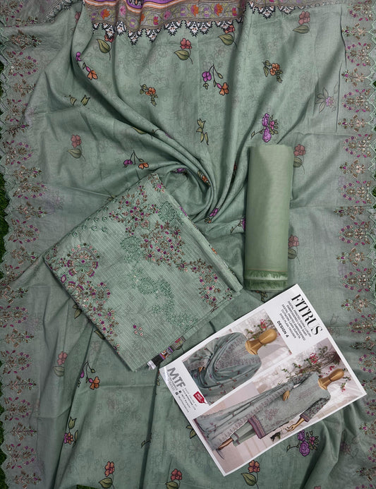 MTF – FITRUS 3pcs Unstitched Embroidery Collection
