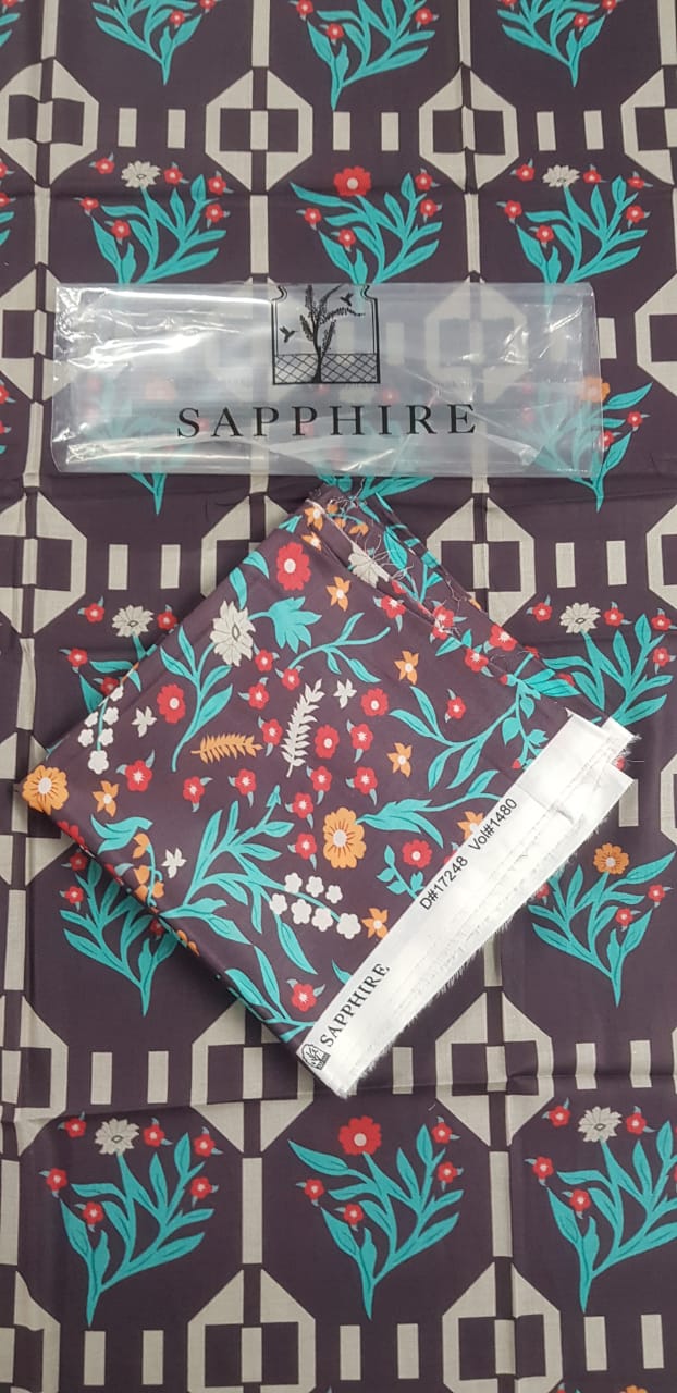 Sapphire Shirt Dupatta Lawn 2Pcs π₯