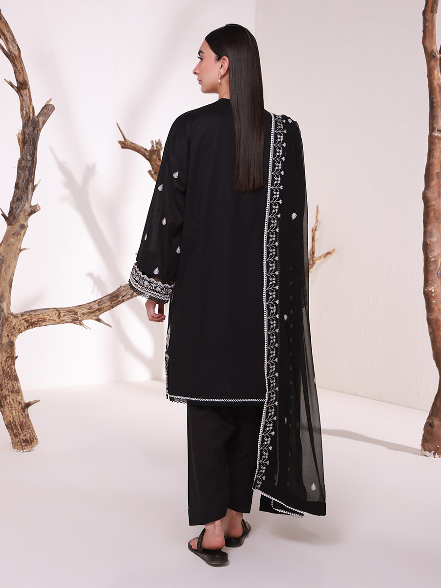 SALITEX MONOCHROME EMBROIDERED LAWN SUIT 🖤