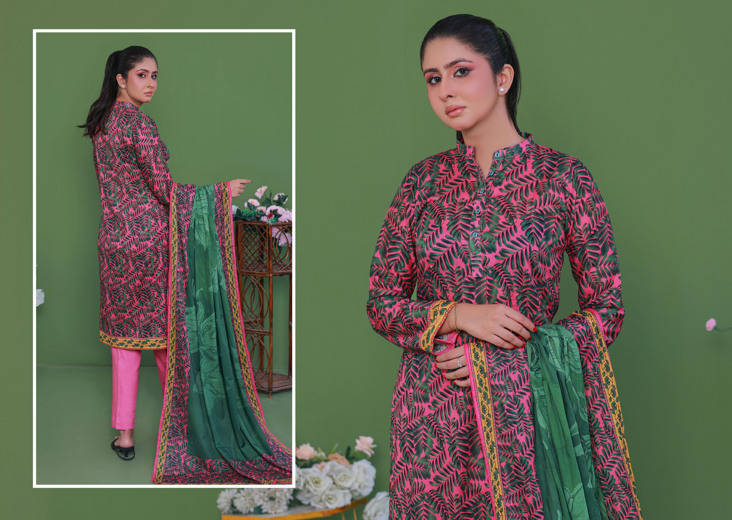 Leaves By Jawed Arts 100% Original Unstitched Lawn 3 Piece in Wholesale 🔥❤️