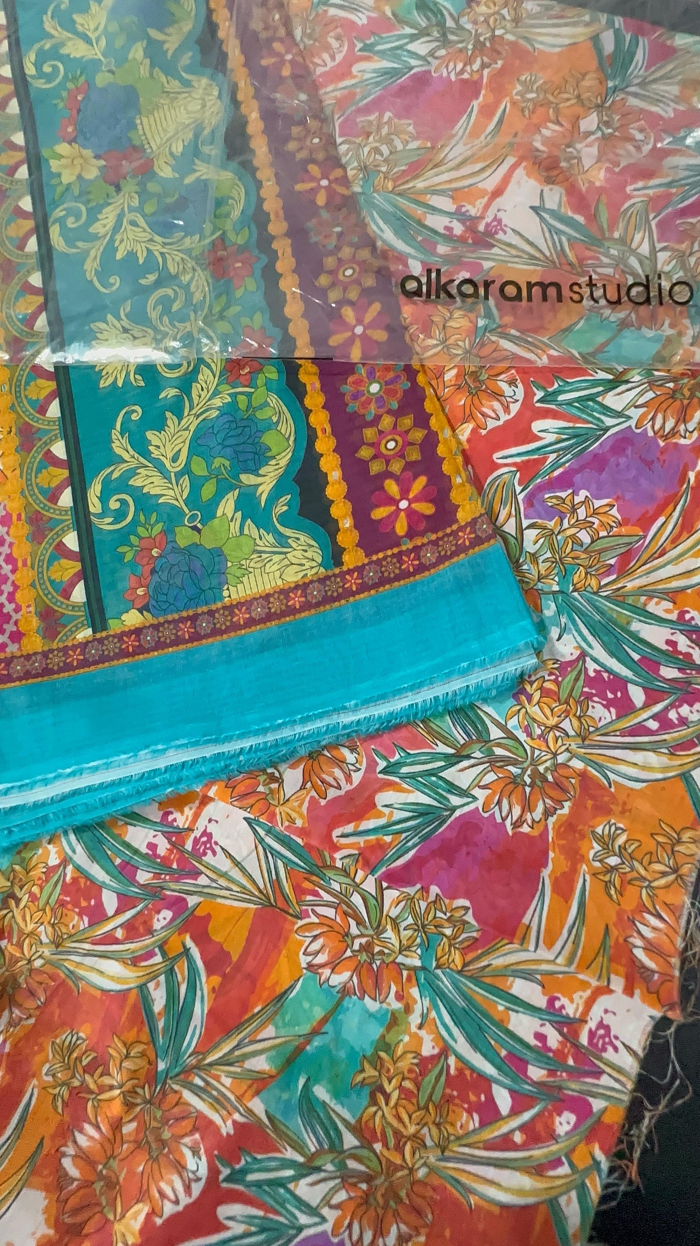 alkaram Shirt Dupatta Lawn 2Pcs 🔥