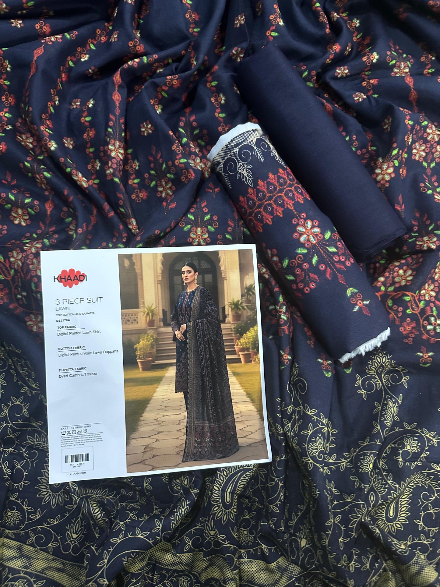 Khaadi (D.C:-SS2378A) 3Pcs Digital Printed Lawn Collection