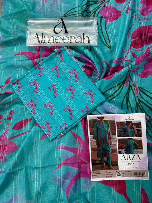 Almeerah ARZA – PRINTED D-16 2PC Premium Lawn Collection