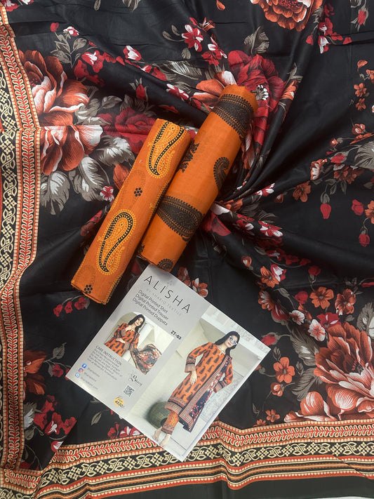 ALISHA D-03 DIGITAL PRINTED LAWN 3PCS