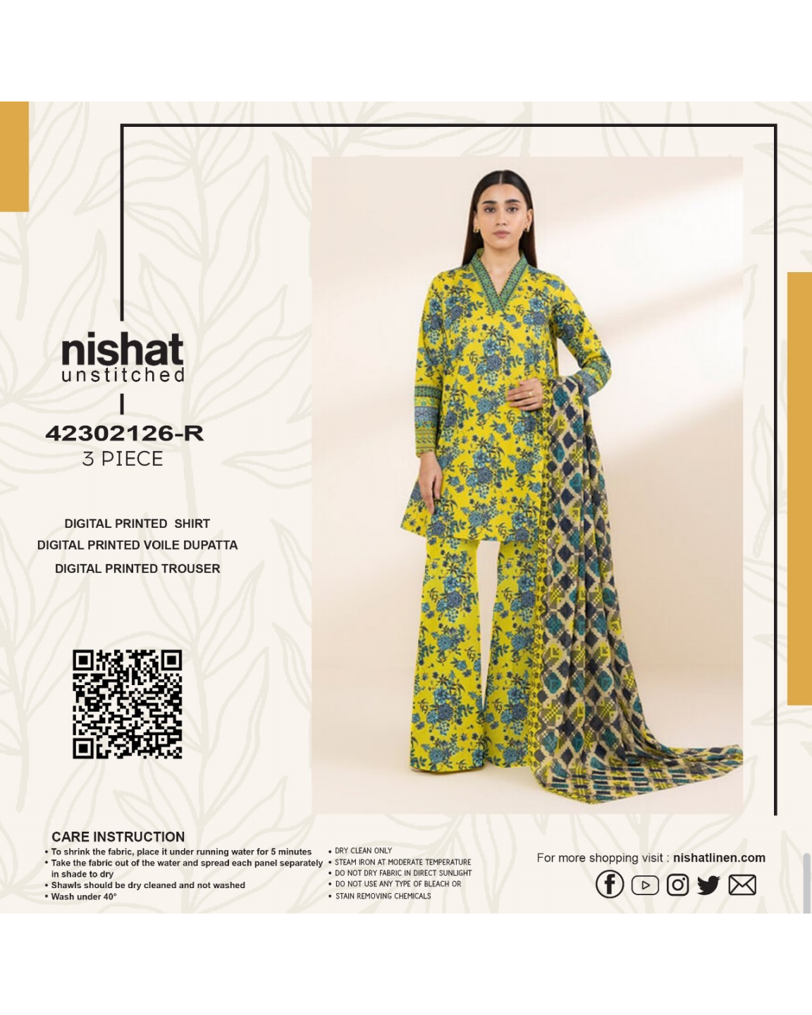 ✨ NISHA BY NISHAT🌸 2025 Digital Lawn Collection 🥳