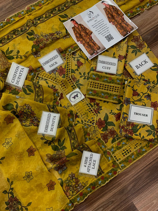 Baroque Elegant 3PC Unstitched Lawn Suit Collection