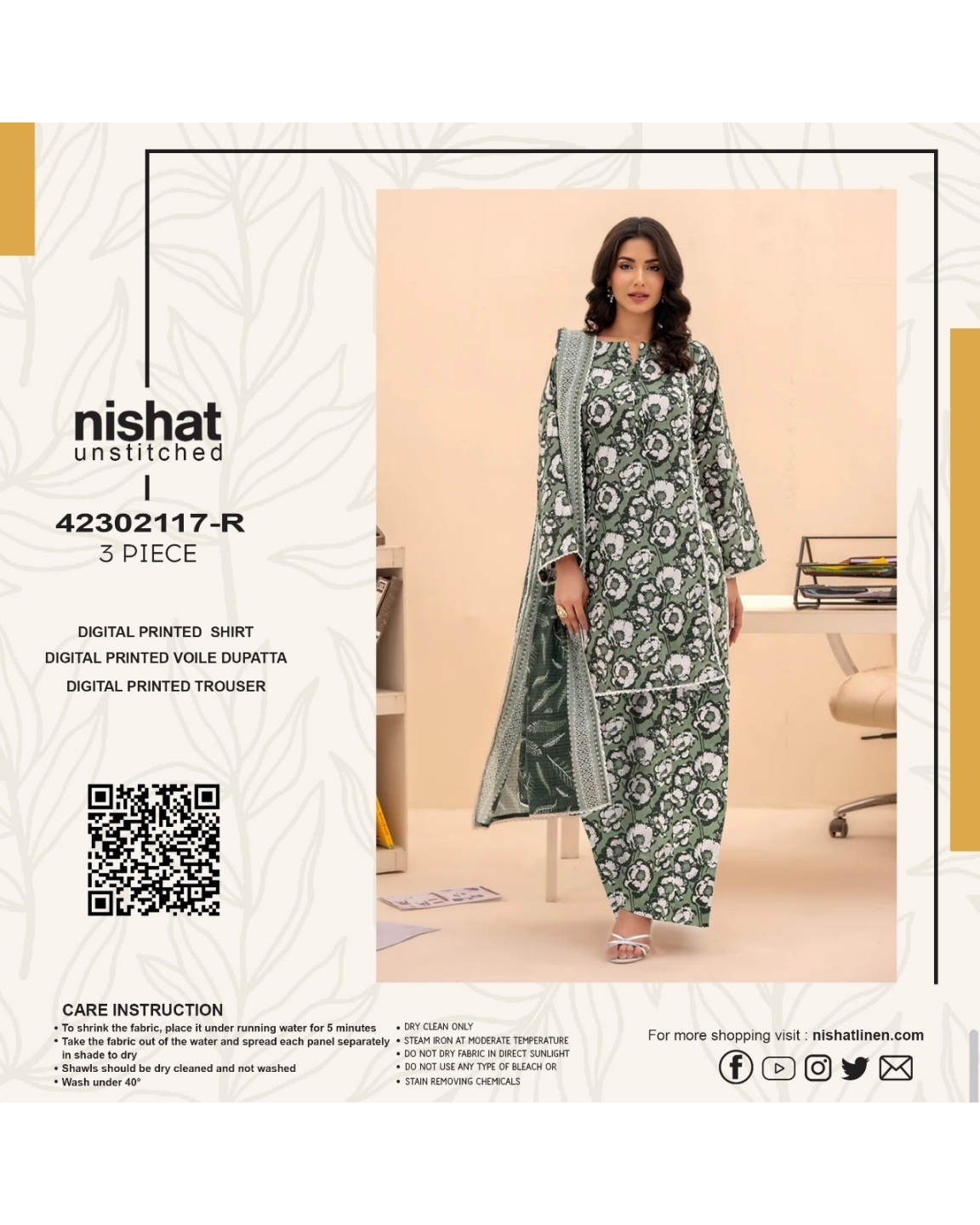 ✨ NISHA BY NISHAT🌸 2025 Digital Lawn Collection 🥳