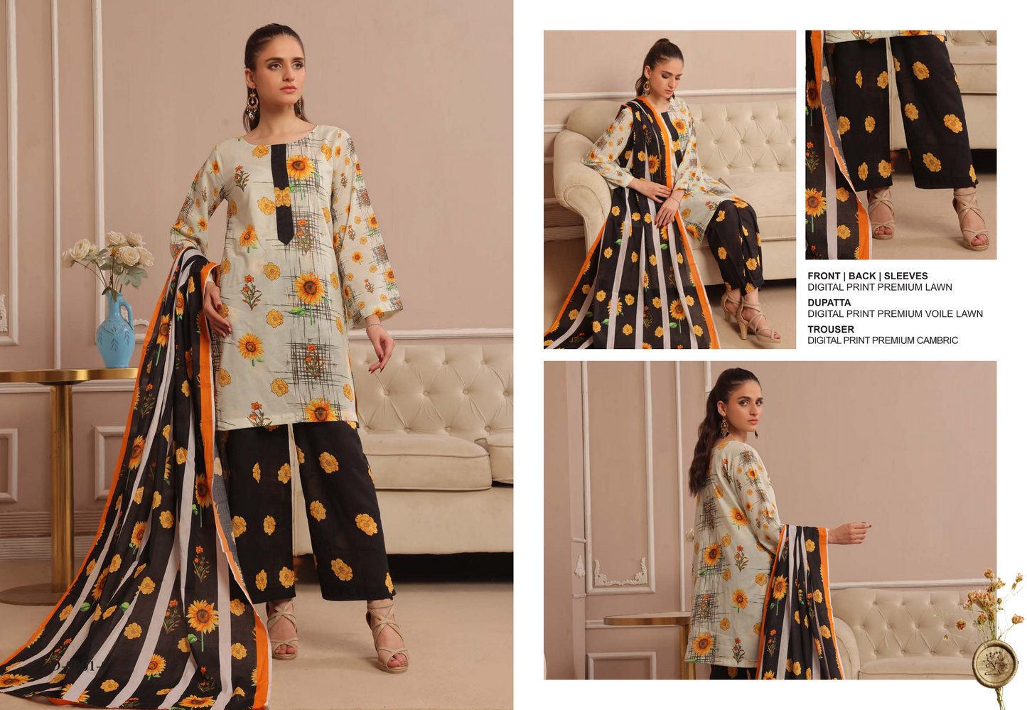100% Original Spiendor Pop by MoosaJee Farooq Textile Lawn Unstitched 3 Pieces ❤️🔥