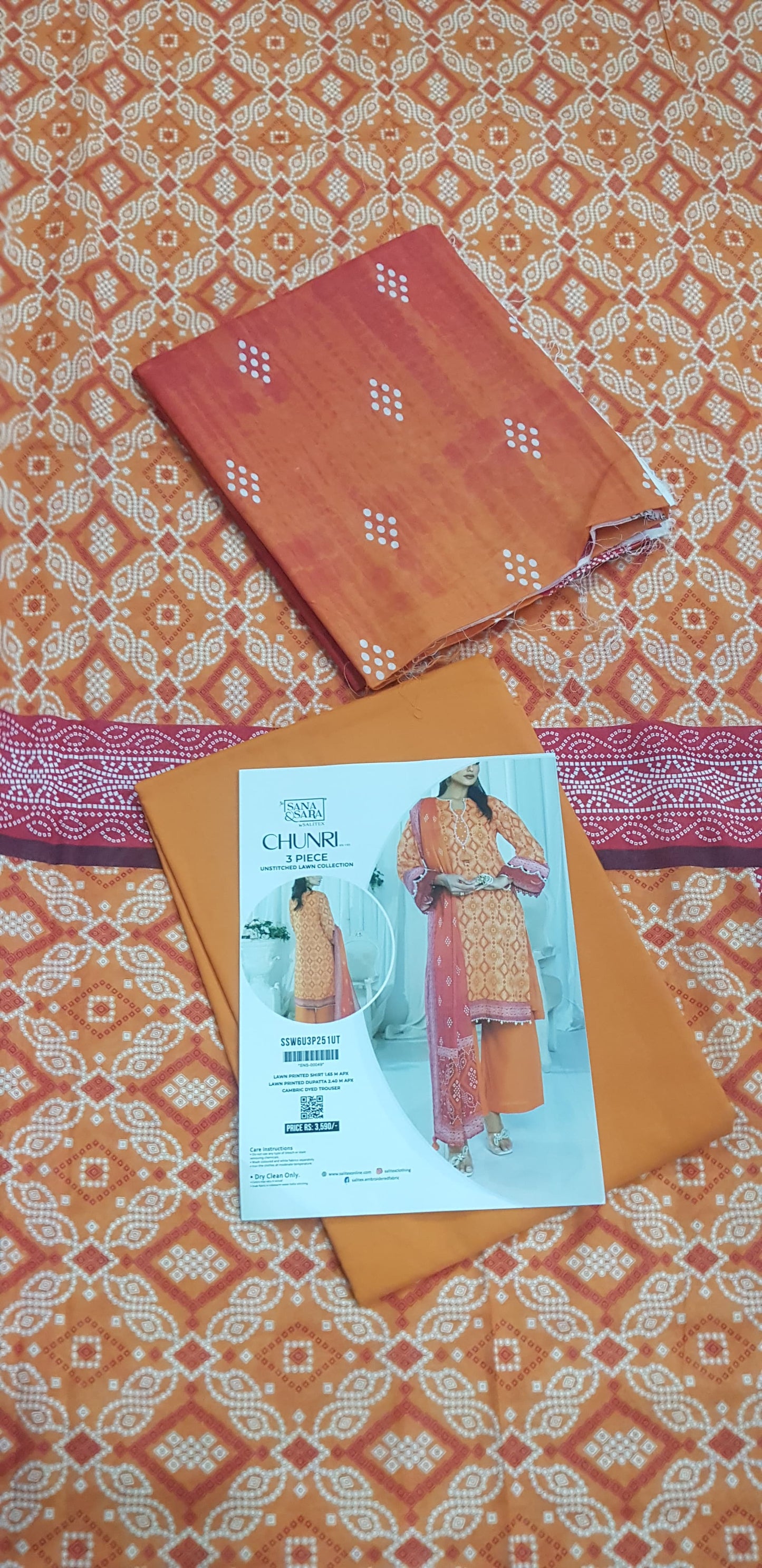 Salitex Chunri Salitex 100% Original Lawn ❤️ LAIRA by SANA& SARA