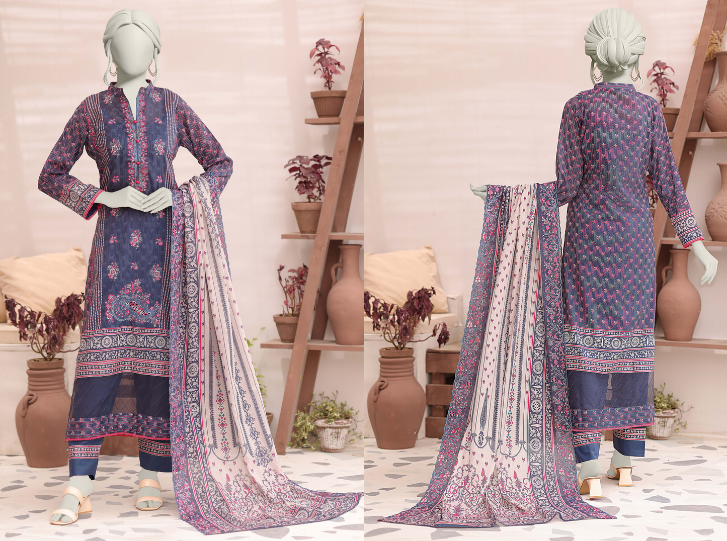 š§”š„ ALMEERAH FLORENCE Embroidery Cutwork Dupatta 3 Pieces š„ā¤ļø