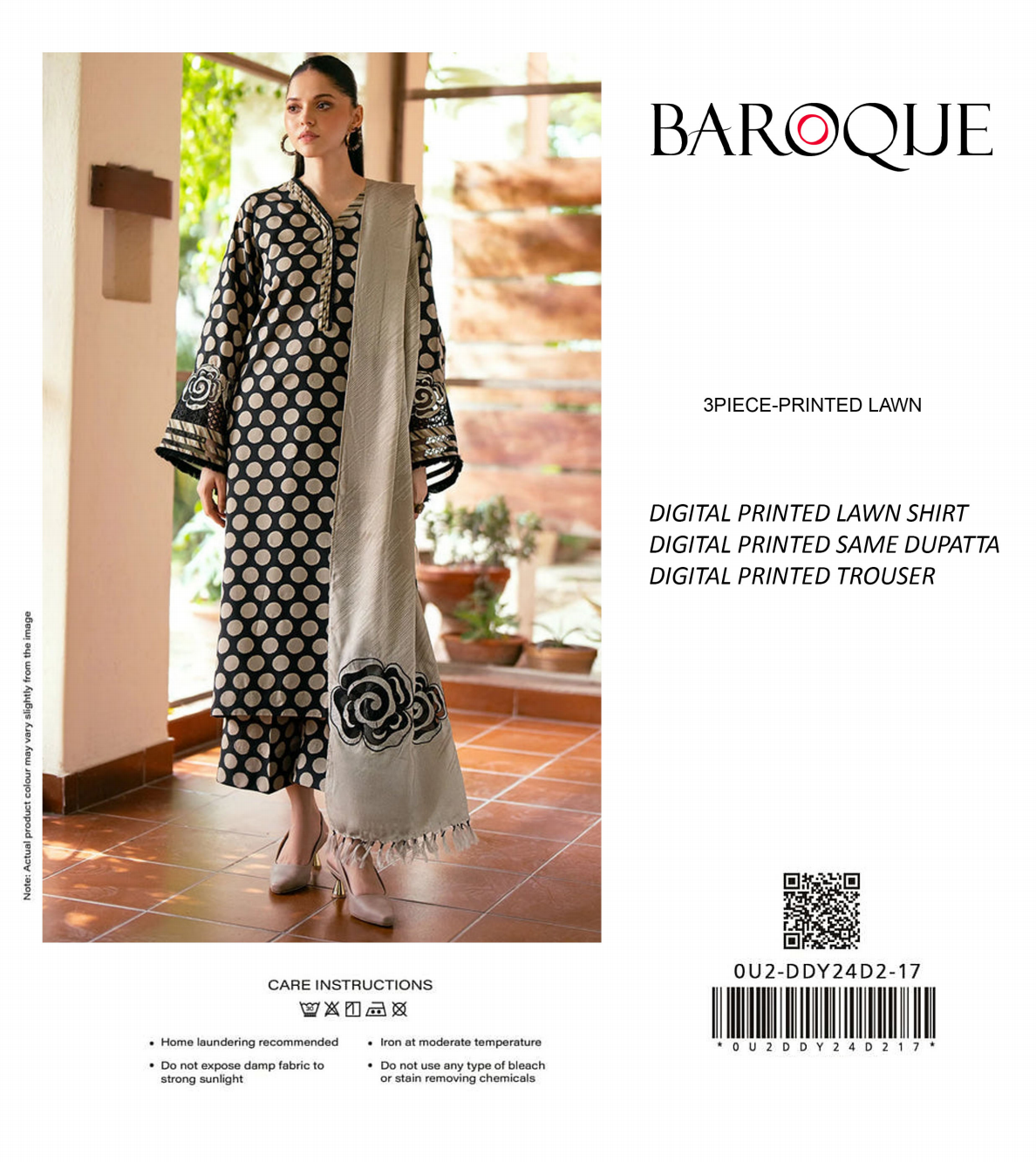 Baroque Unstitched Lawn 3 Pieces in Wholesale Price 🔥❤️