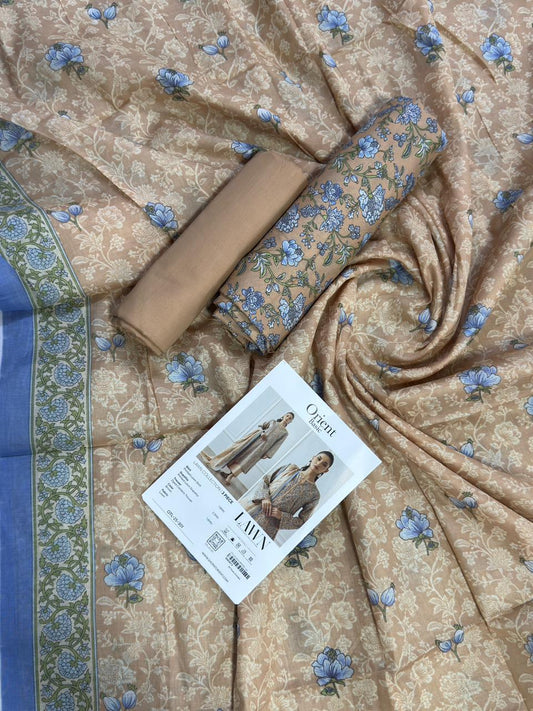 Orient Unstitched Lawn 3 Piece Collection D.C:- OTL-25-301
