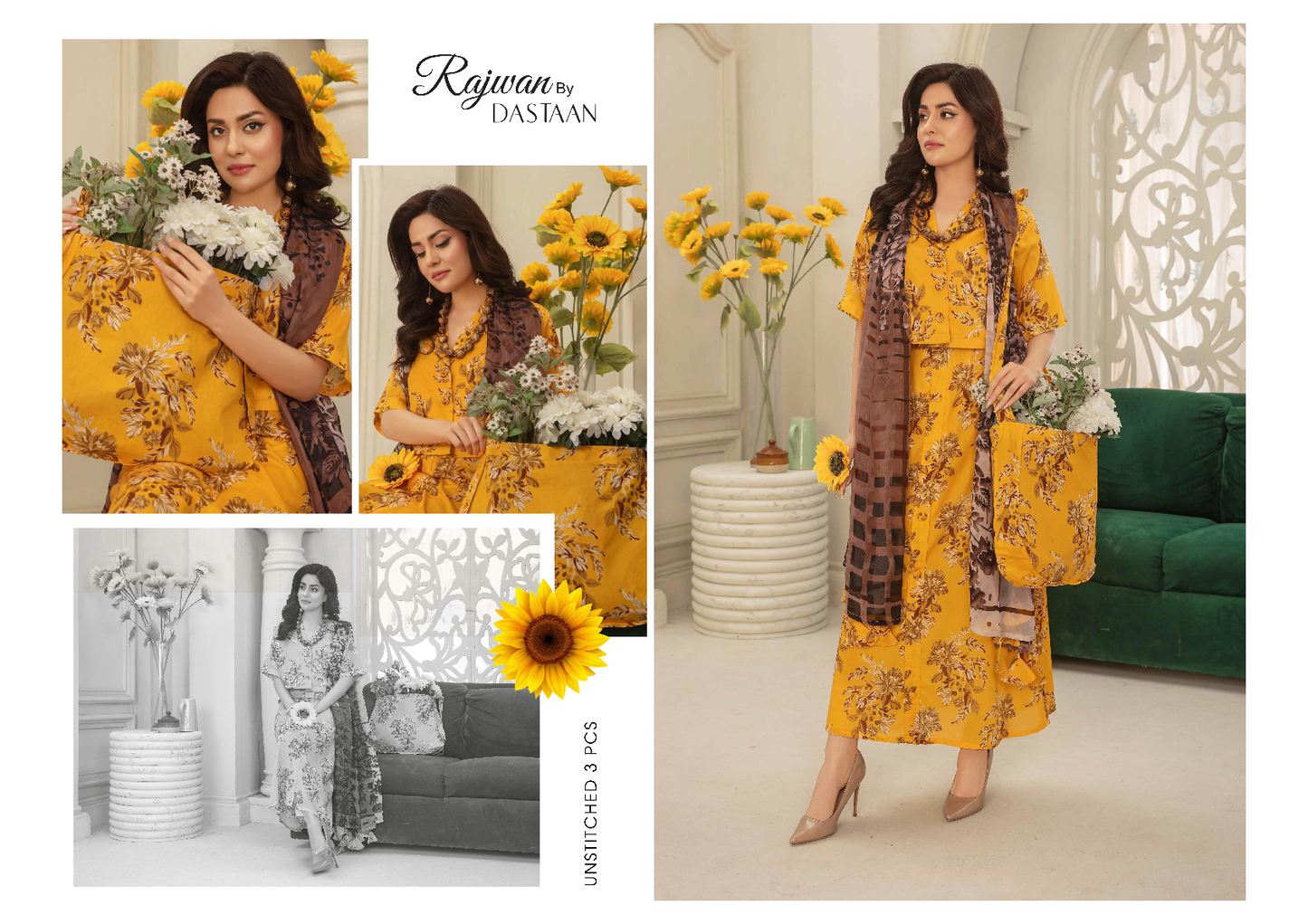 Rajwan by DASTAAN Lawn Unstitched Lawn 100% Original Lawn 3 Pieces ❤️🔥