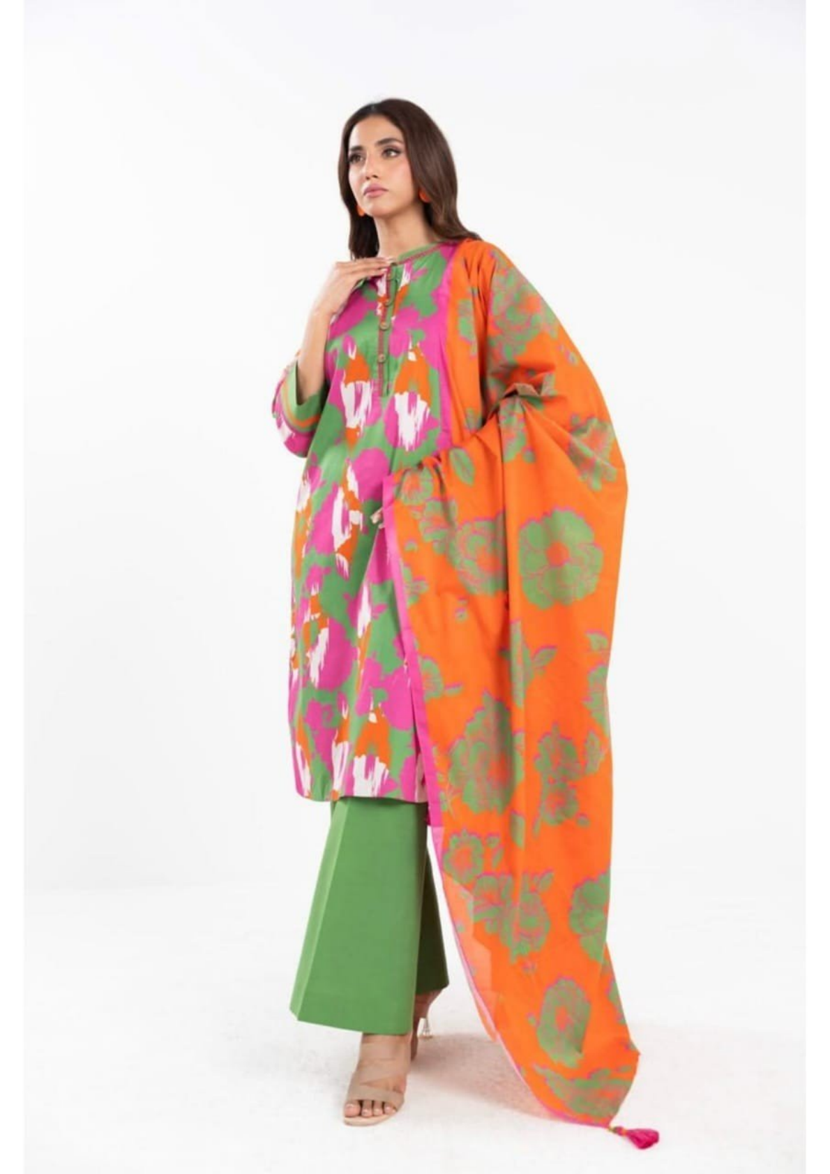 Alkaram Digital Printed Lawn 3 Piece ππ§‘