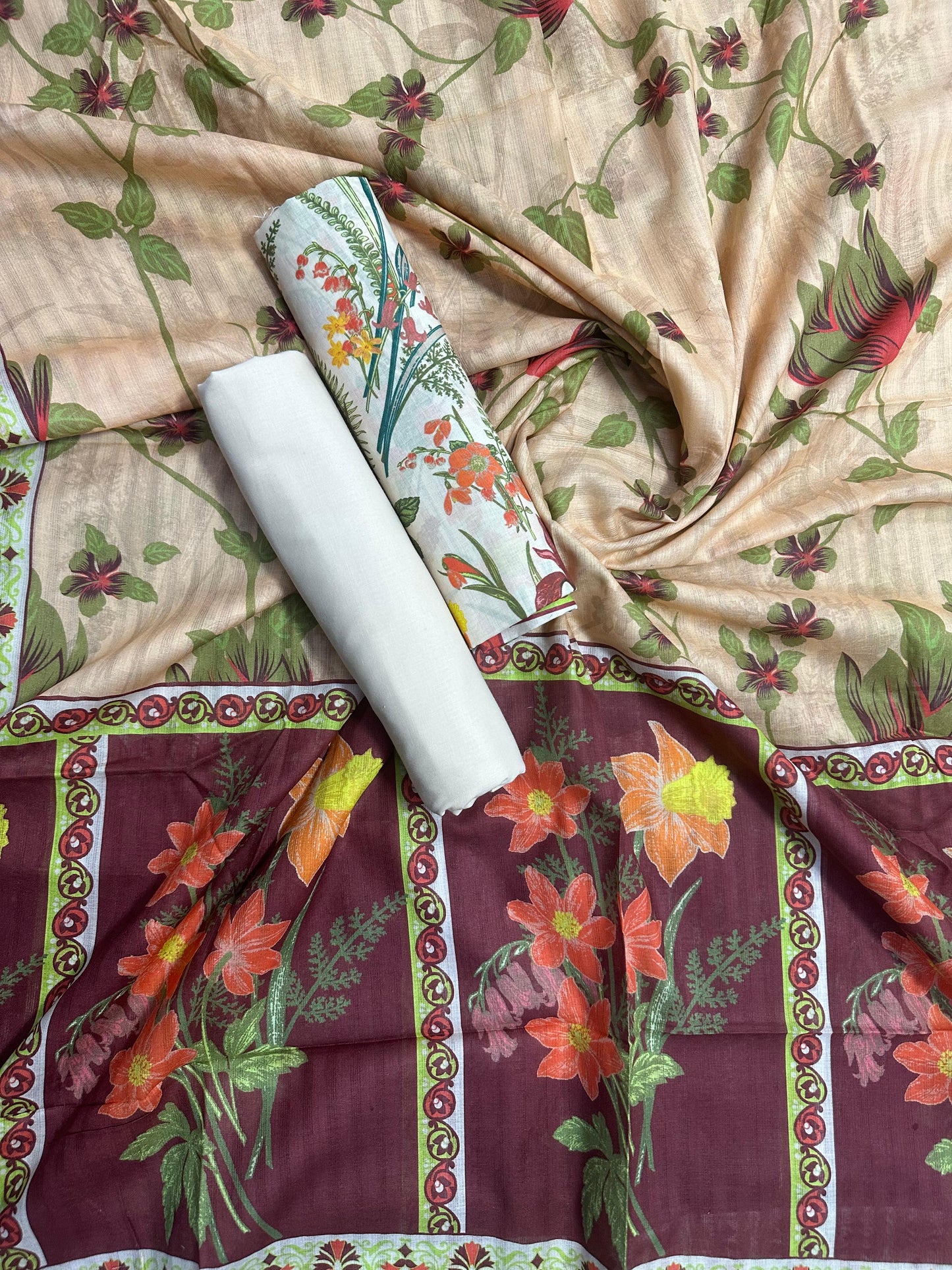 ZAMAN D-07 PRINTED UNSTITCHED 3PCS COLLECTION