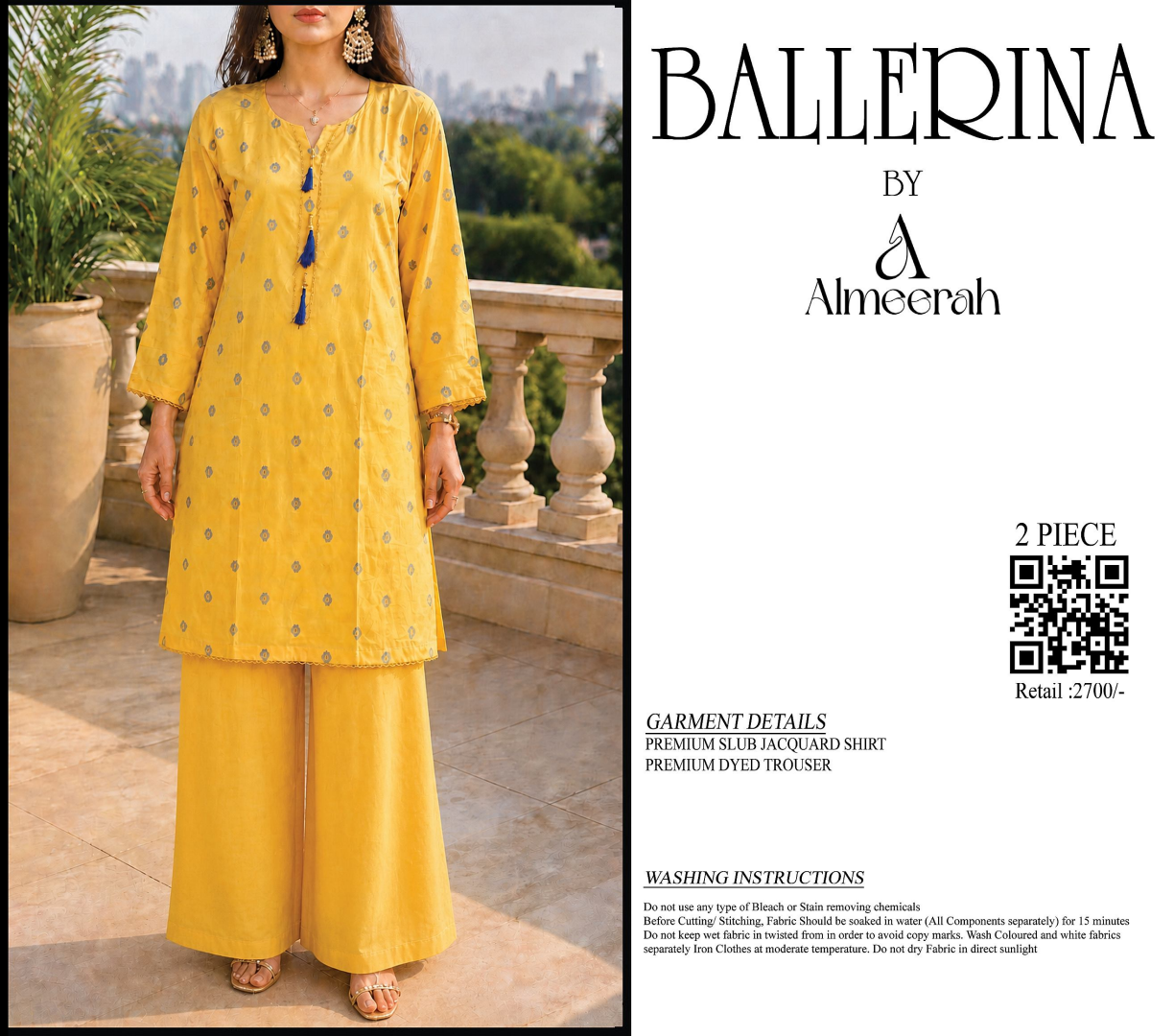 BALLERINA BY ALMEERAH D-6 - 2PCS JACQUARD COLLECTION