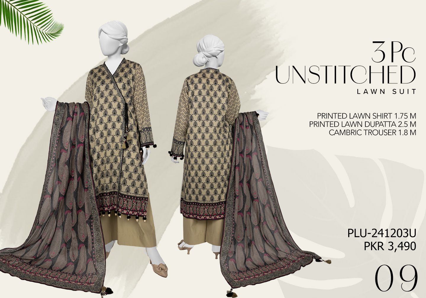 J• 100% Original Unstitched Lawn Norah Panjnad by Junaid Jamshed 3 Piece 🔥