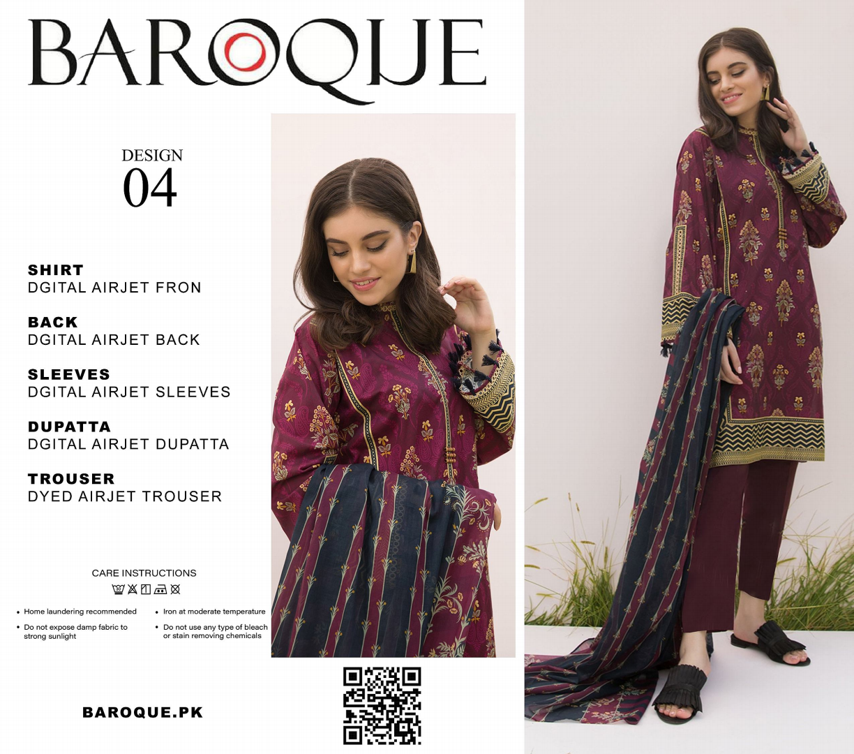 GulAhmed,Khaadi,Zellbury,Ego,Salitex,CrossStitch,Nishat,Firdous,Baroque,Maria.B,Alkaram ,SanaSafinaz Printed Unstitched 3P in 1299π΅π°π