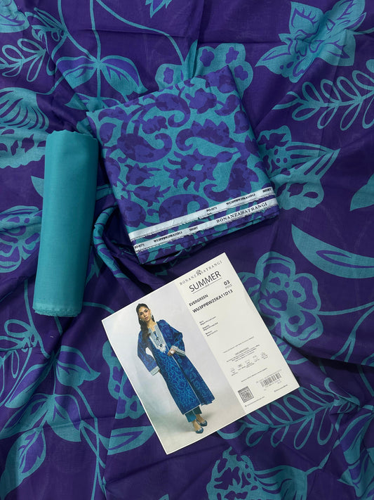 BONANZA SATRANGI (D.C:- WU3PPBW25KA11D13)3PCS UNSTITCHED COLLECTION