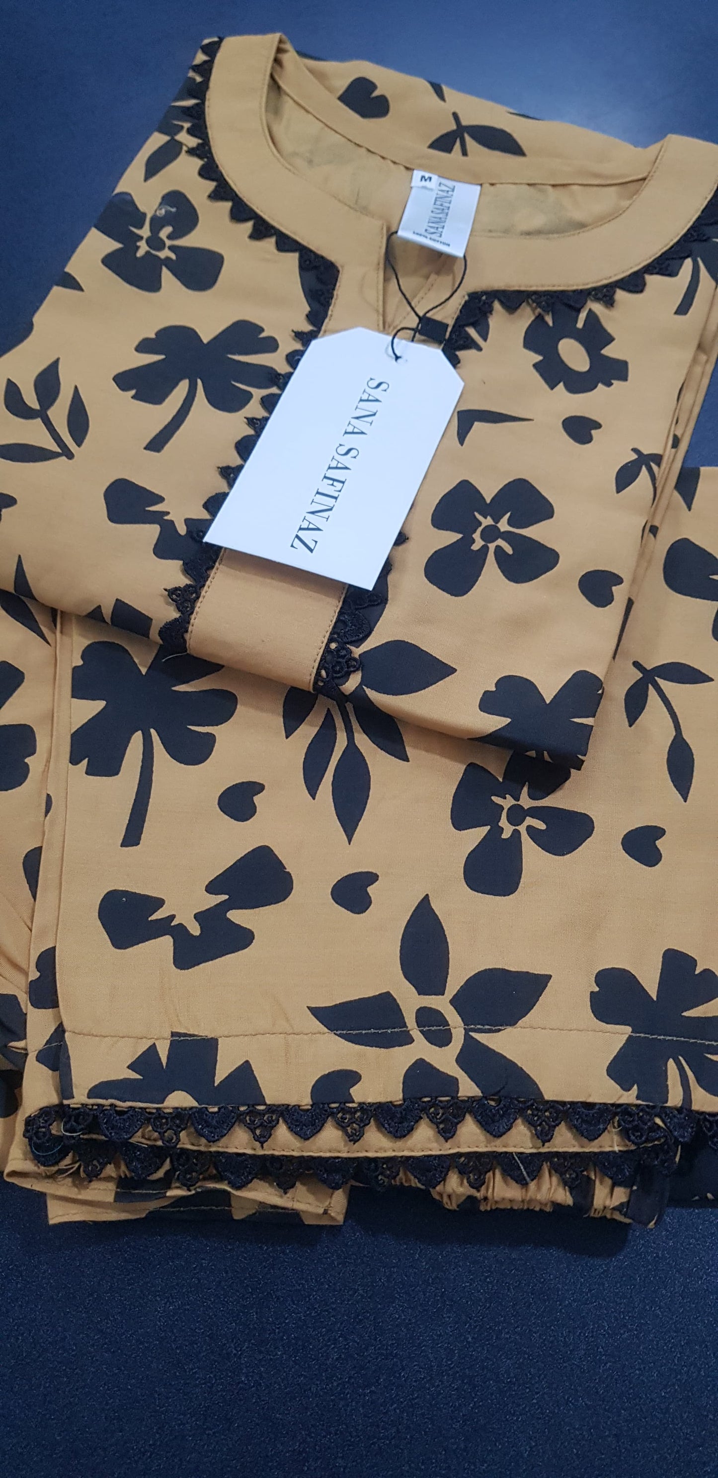 Sanasafinaz Cords Cotton Printed Stitched 2P