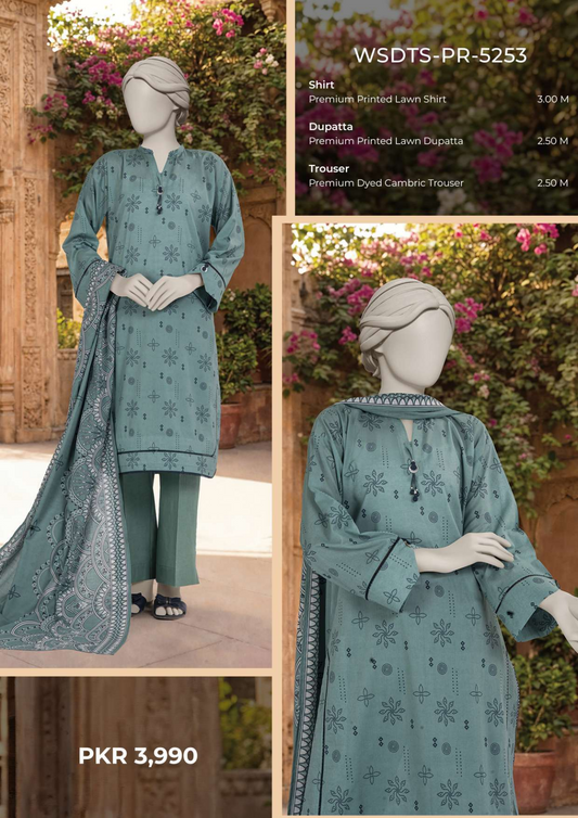 MTJ Original(WSDTS-PR-5253) Printed Lawn Unstitched Collection – Summer 2026