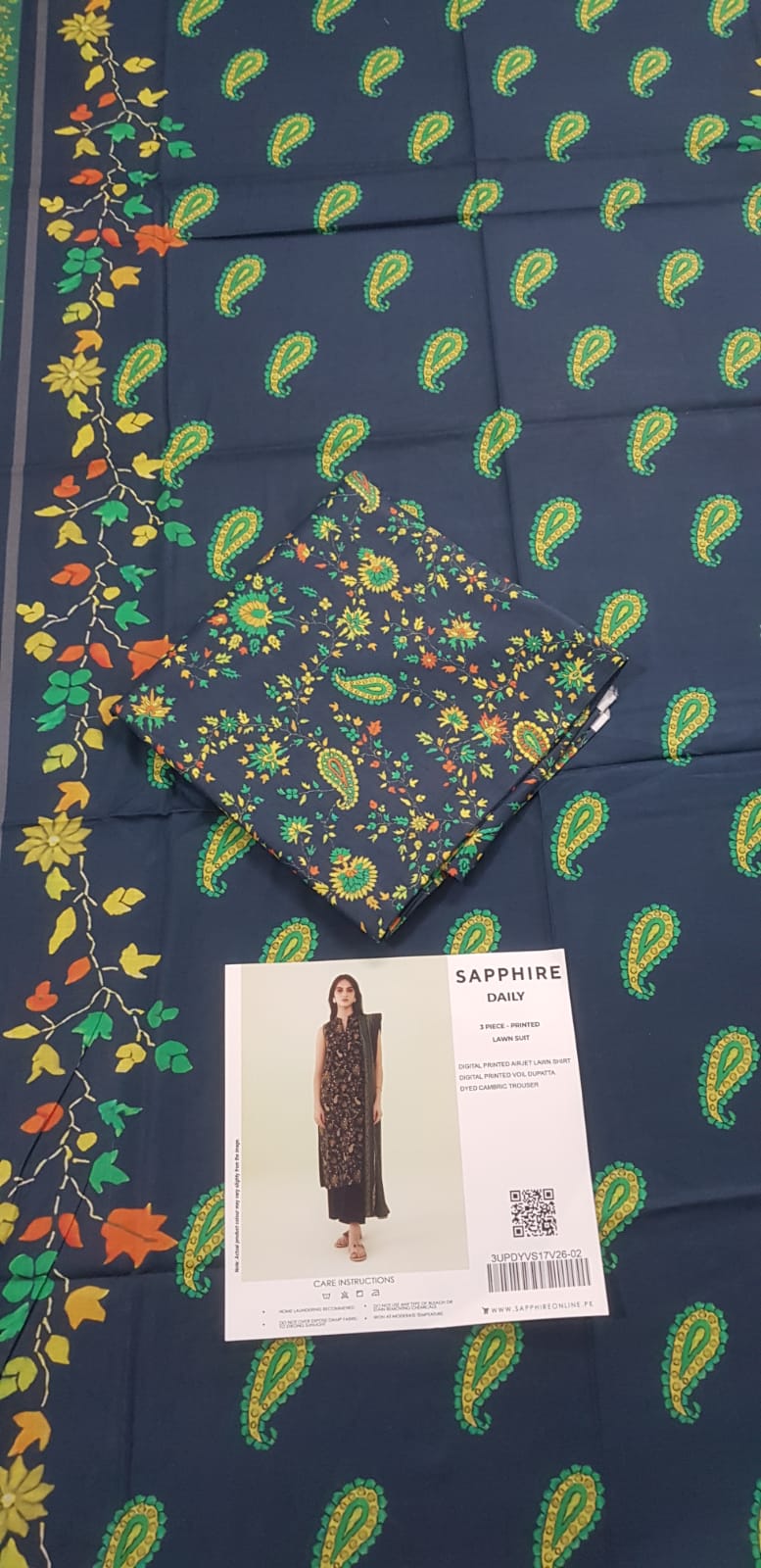 Sapphire Shirt Dupatta Lawn 2Pcs π₯
