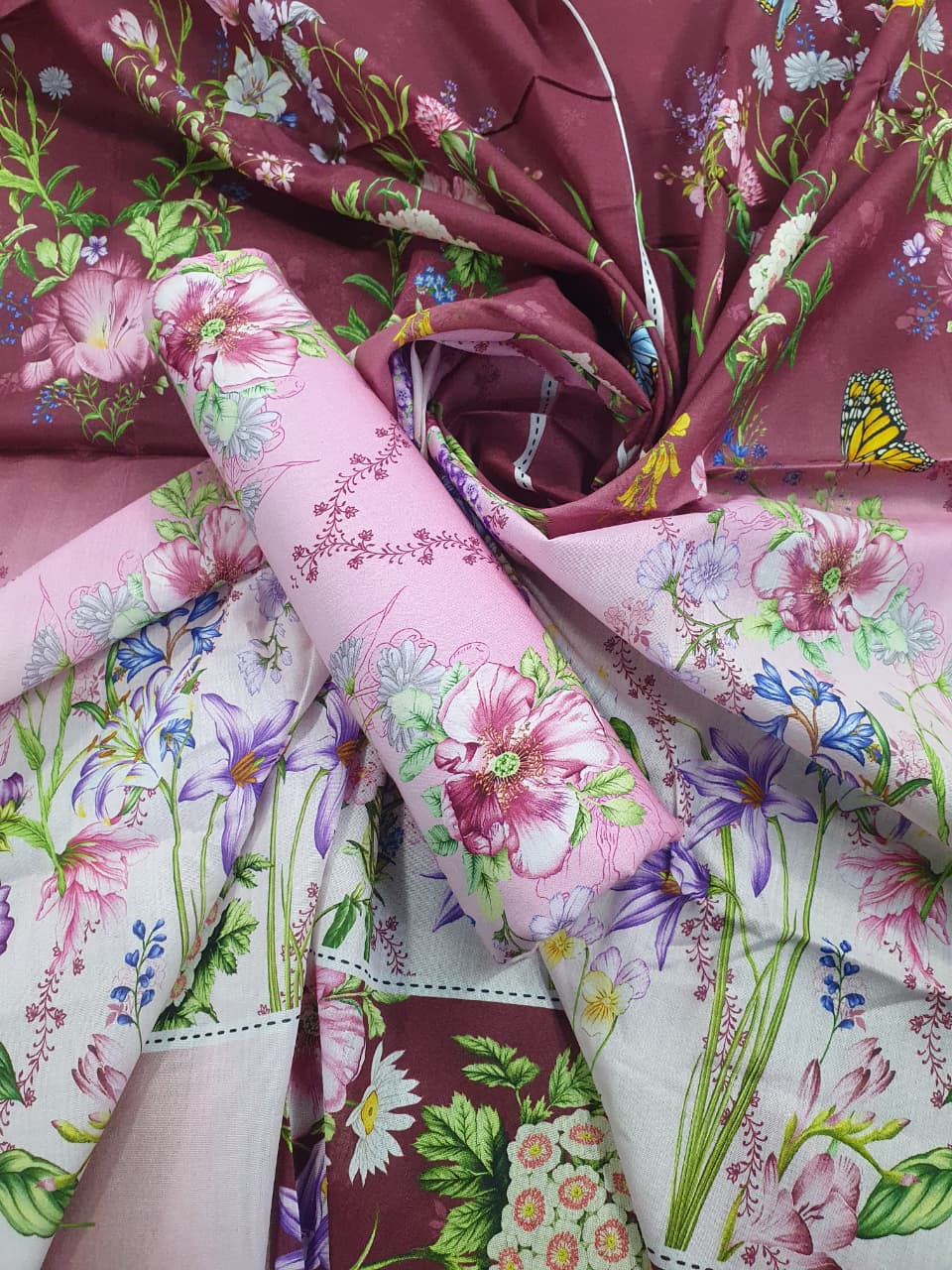Mix Brand PinkMaroon 2 PCs S+T