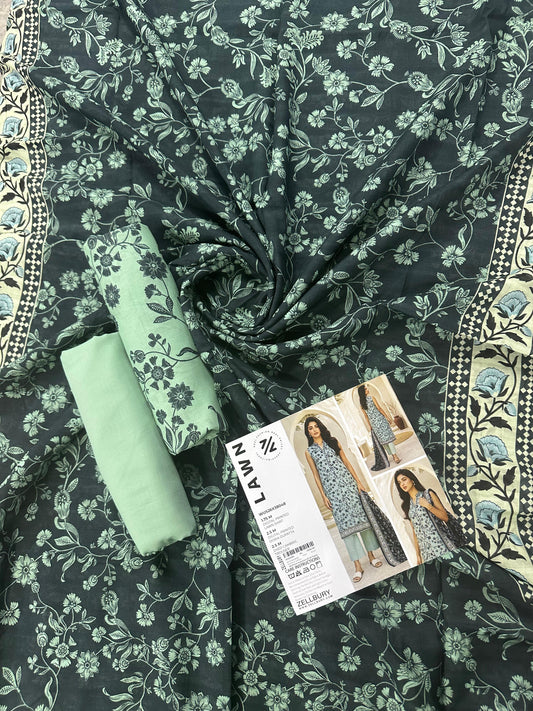Zellbury (D.C:- WUS26X38048) Unstitched 3pcs Lawn Collection