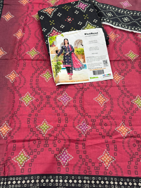 Gulahmed Chunri Unstitched Lawn 3P