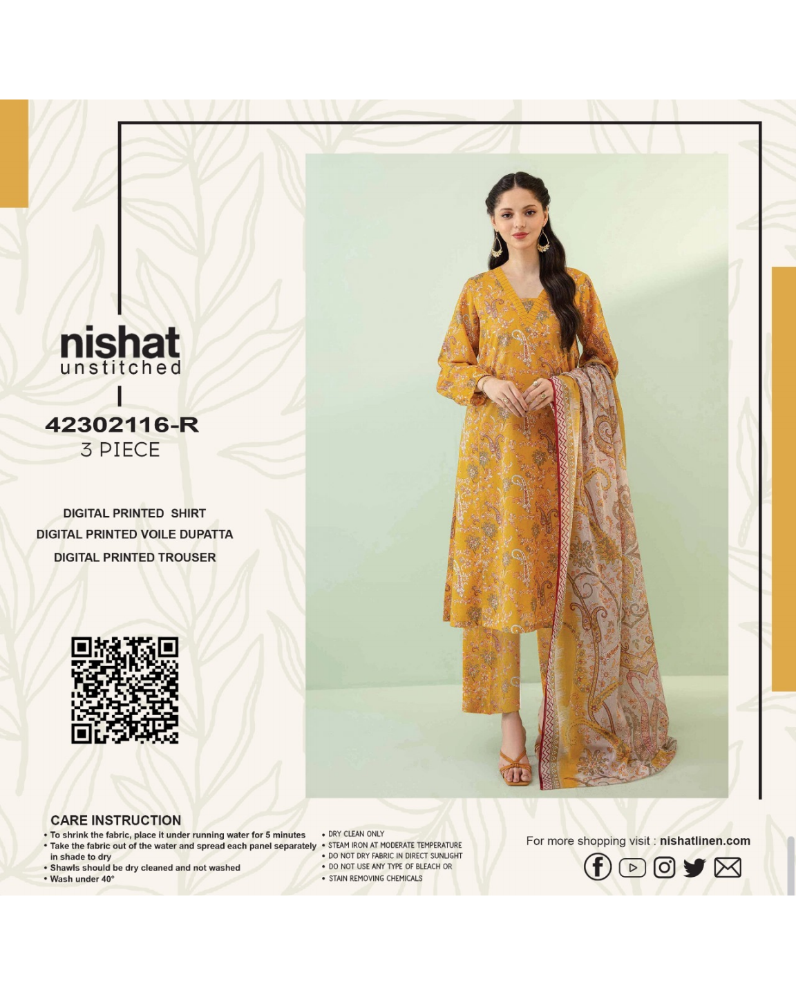 ✨ NISHA BY NISHAT🌸 2025 Digital Lawn Collection 🥳