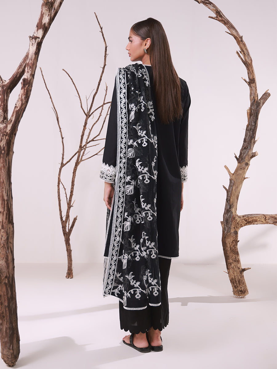 SALITEX MONOCHROME EMBROIDERED LAWN SUIT 🖤
