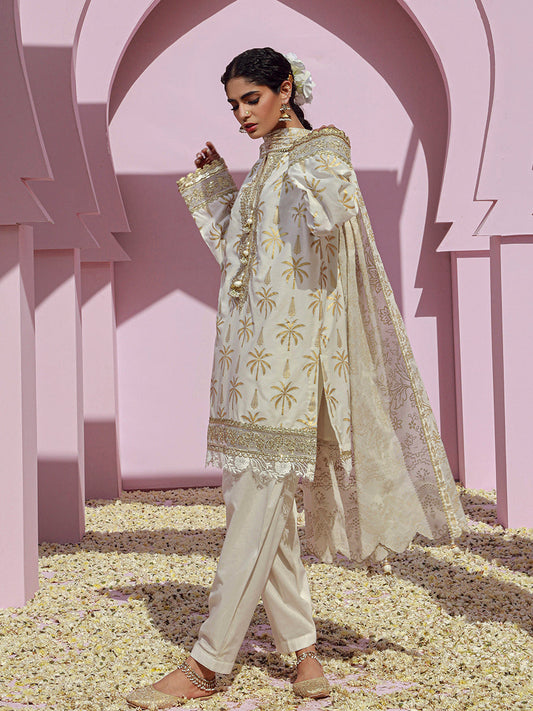 SALITEX NOOR E KHAAS  ููุฑู ุฎุงุต  UNSTITCHED LUXURY LAWN EMBROIDERED SUIT. ๐ทโค๏ธ