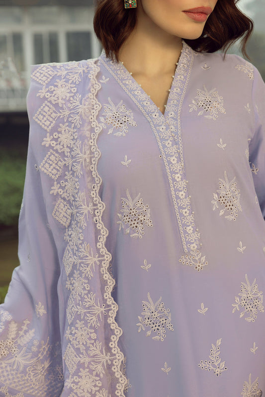 Lakhany Decent Purple Eid Collection Unstitched ChikanKari 3 Piece ๐ฅ