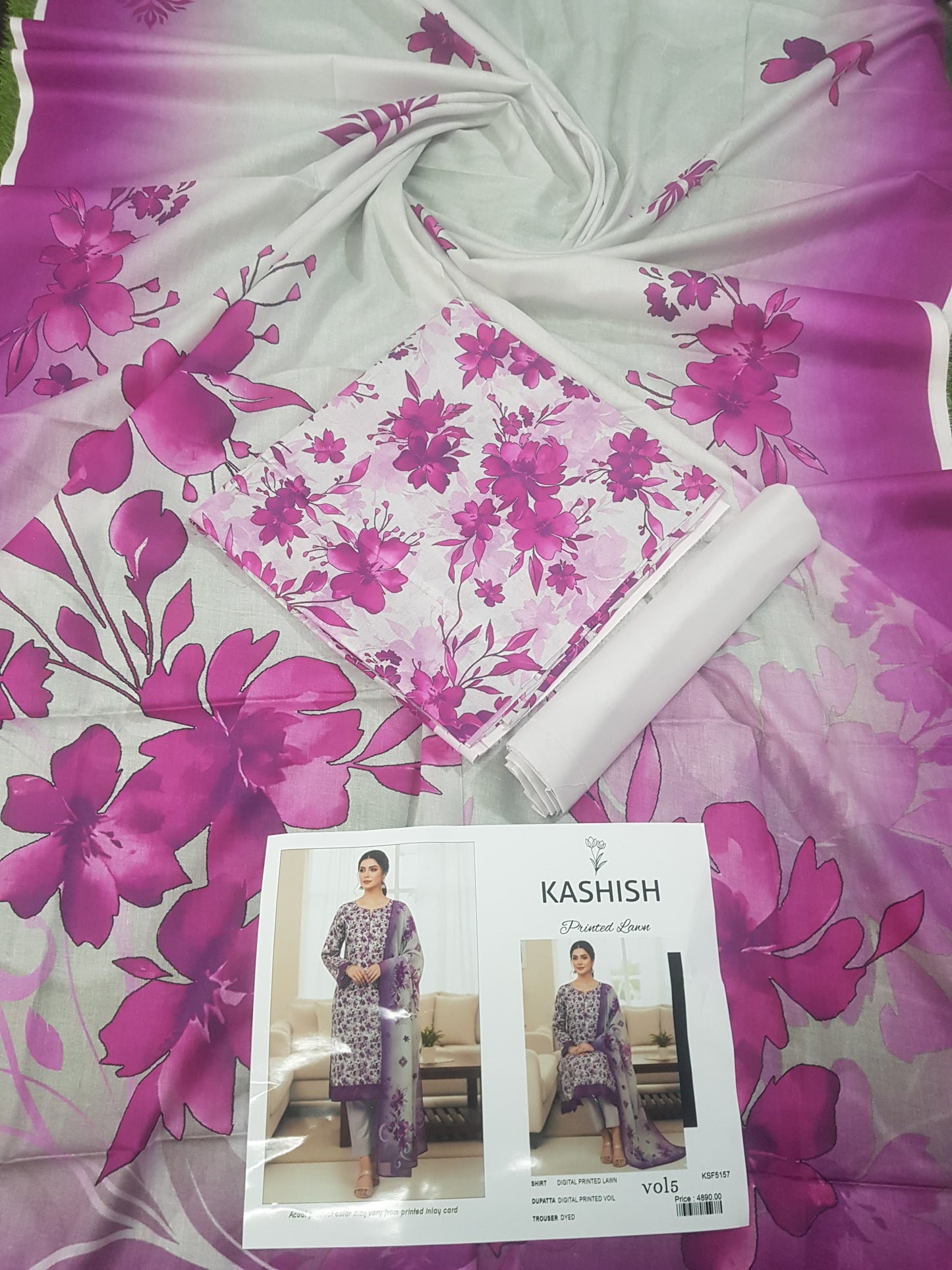 Kashish Unstitched Lawn 3 Piece in Wholesale Price π₯