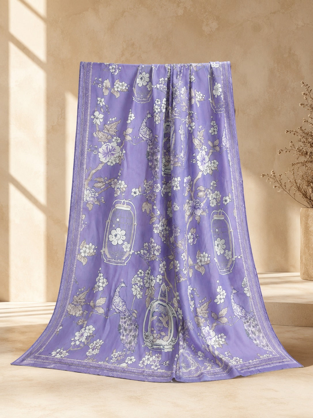 EGO 100%Original Purple Digital Printed Lawn Dupatta Collection