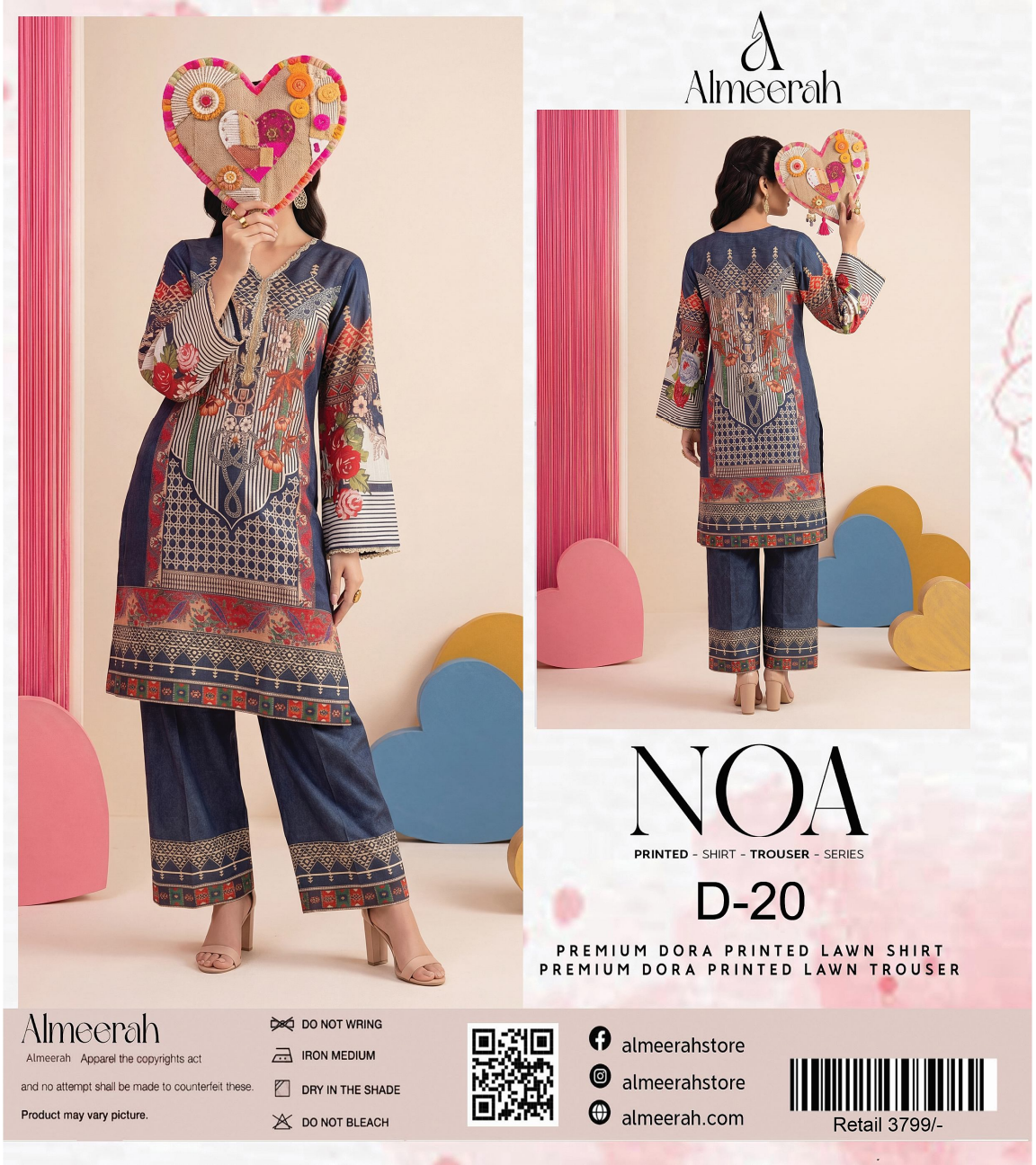 Almeerah - NOA 2 Pcs Unstitched collection Design No 20