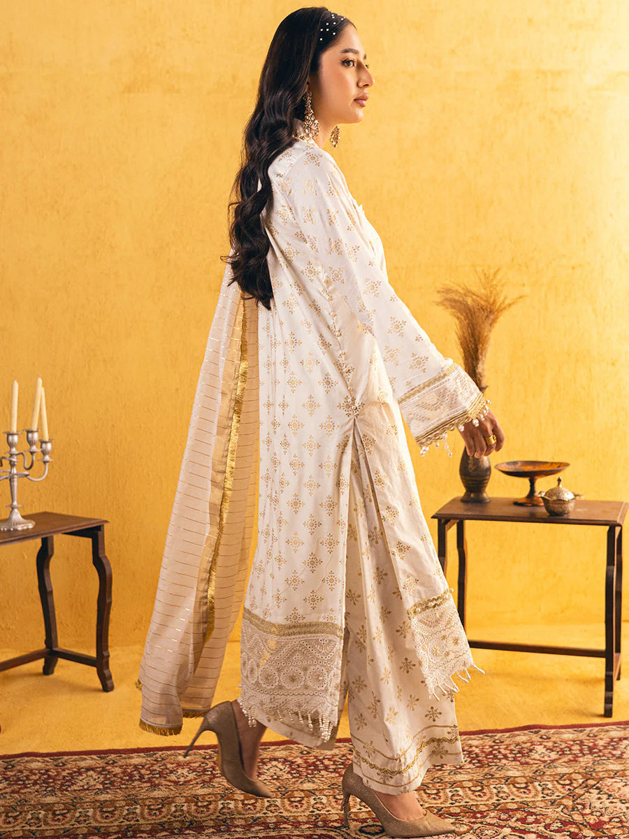 Salitex Embroidered Lawn White 3P UNS23W007UT